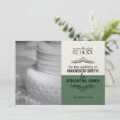 Faire-part de mariage à date différée Cream & Gree (Debout devant)