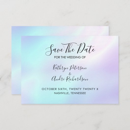 Faire-Part de Mariage à Date Enregistrée avec Chan (Devant / Derrière)