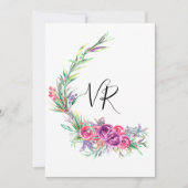Faire-part de mariage à date limite Fleurs violett (Devant)