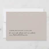 Faire-part de mariage à date modifiable couleur (Dos)