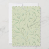 Faire-part de mariage à dentelle florale et feuill (Dos)