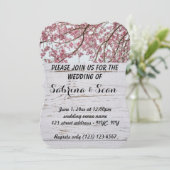 Faire-part de mariage à design moitié-moitié (Debout devant)