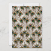 Faire-part de mariage à double cadre avec plumes d (Dos)