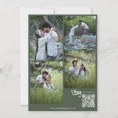 Faire-part de mariage à écriture minimale (Dos)