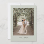 Faire-Part de Mariage à Enregistrer Bohème Vert de (Dos)