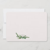 Faire-part de mariage à feuillage persistant (Dos)