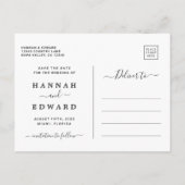 Faire-Part de Mariage à Feuillage Tropical Or "Sav (Dos)