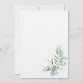Faire-part de mariage à feuillage vert (Dos)
