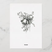 Faire-part de mariage à feuilles d'argent avec une (Verso)