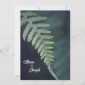 Faire-part de mariage à feuilles de fougère verte (Dos)