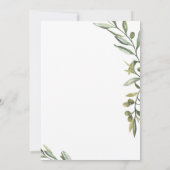 Faire-part de mariage à feuilles d'olive (Dos)