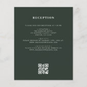 Faire-part de mariage à feuilles vertes du code QR (Dos)