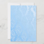 Faire-part de mariage à fleurs bleues (Dos)