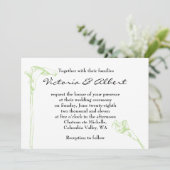 Faire-part de mariage à fleurs d'arc (Debout devant)