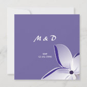 Faire-part de mariage à fleurs de Frangipani (Dos)