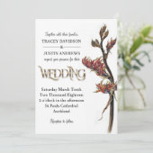 Faire-part de mariage à fleurs de la Nouvelle-Zéla (Debout devant)