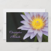 Faire-part de mariage à fleurs de lotus pourpre (Devant)