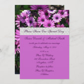 Faire-part de mariage à fleurs de marguerites afri (Devant / Derrière)