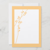 Faire-part de mariage à fleurs de métal et de cora (Dos)