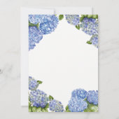 Faire-part de mariage à fleurs de printemps Blue H (Dos)