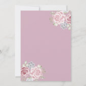 Faire-part de mariage à fleurs Roses de cannelle (Dos)