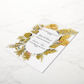 Faire-Part de Mariage à Fleurs Sauvages avec Feuil (Rotation)