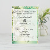 Faire-part de mariage à fleurs tropicales (Debout devant)