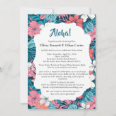 Faire-part de mariage à fleurs tropicales (Devant)