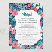 Faire-part de mariage à fleurs tropicales (Devant / Derrière)