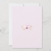 Faire-part de mariage à fleurs tropicales violette (Dos)