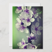 Faire-part de mariage à fleurs violettes (Dos)