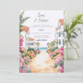 Faire-part de mariage à Floride aquarelle  (Debout devant)