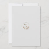 Faire-part de mariage à graver Fleurs dorées (Dos)