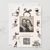 Faire-part de mariage à griffes à main fantaisie (Dos)