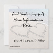 Faire-part de mariage à Hearts Sand Beach pour Sau (Dos)