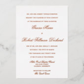 Faire-part de mariage à huile classique (Recto)