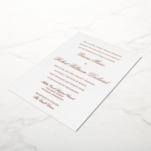 Faire-part de mariage à huile classique (Rotation)