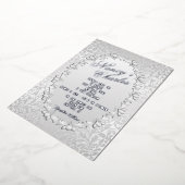 Faire-part de mariage à huile d'argent frileuse et (Rotation)