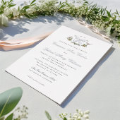 Faire-part de mariage à huile de monogramme "W" In