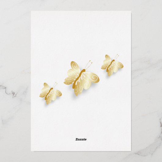 Faire-part de mariage à huile d'or (Verso)