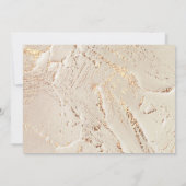 Faire-part de mariage à huile d'or texturé (Dos)