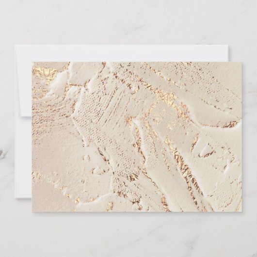 Faire-part de mariage à huile d'or texturé (Dos)