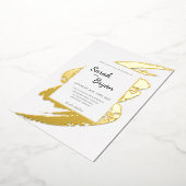 Faire-part de mariage à huile dorée moderne (Rotation)