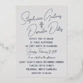 Faire-part de mariage à huile plate du Mariage gre (Recto)