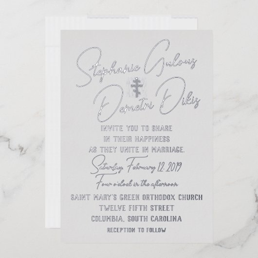 Faire-part de mariage à huile plate du Mariage gre (Enveloppe)