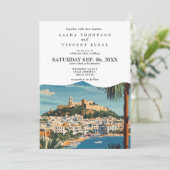 Faire-part de mariage à Ibiza Espagne Rétro (Debout devant)