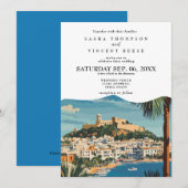 Faire-part de mariage à Ibiza Espagne Rétro (Devant / Derrière)