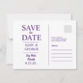 Faire-part de mariage à Key West Floride au couche (Dos)
