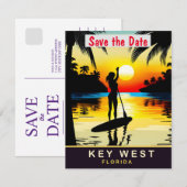 Faire-part de mariage à Key West Floride au couche (Devant / Derrière)