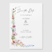 Faire-part de mariage à la calligraphie de fleurs  (Devant)